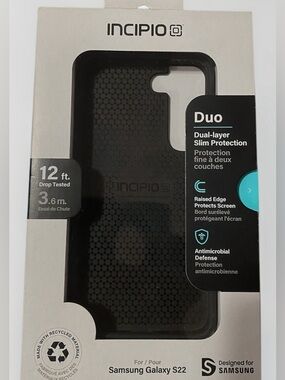 Incipio Duo Dual-Layer Black Phone Case with Textured Grip